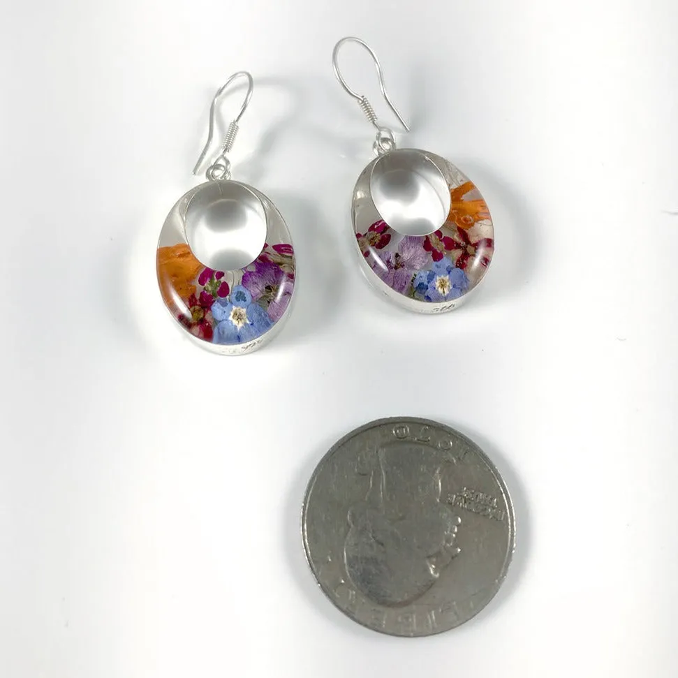 Natural Flowers Resin Earrings