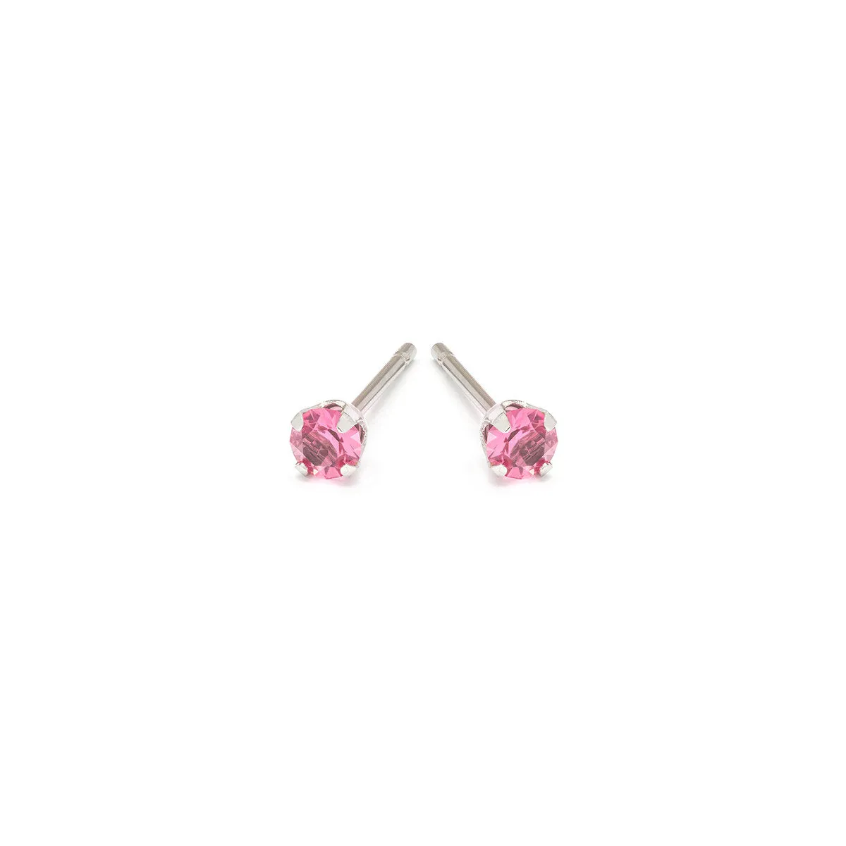 October Birthstone Stainless Steel Stud Earrings