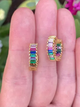Passionfruit Rainbow Earrings - Gold