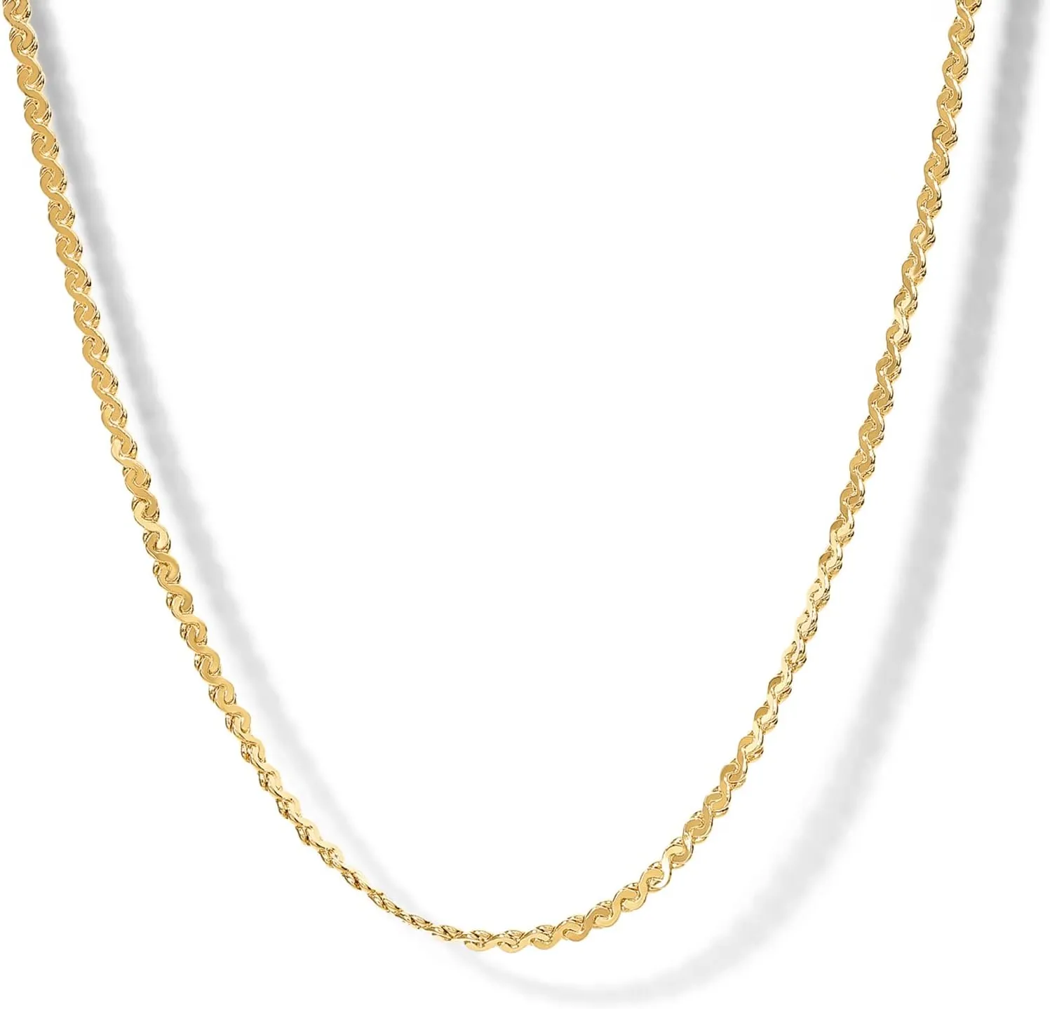 PAVOI 14K Gold Plated Adjustable Link Chain Necklace for Women | Box Rope Sphere Bead Serpentine Anchor Mariner Gold Chain Necklaces