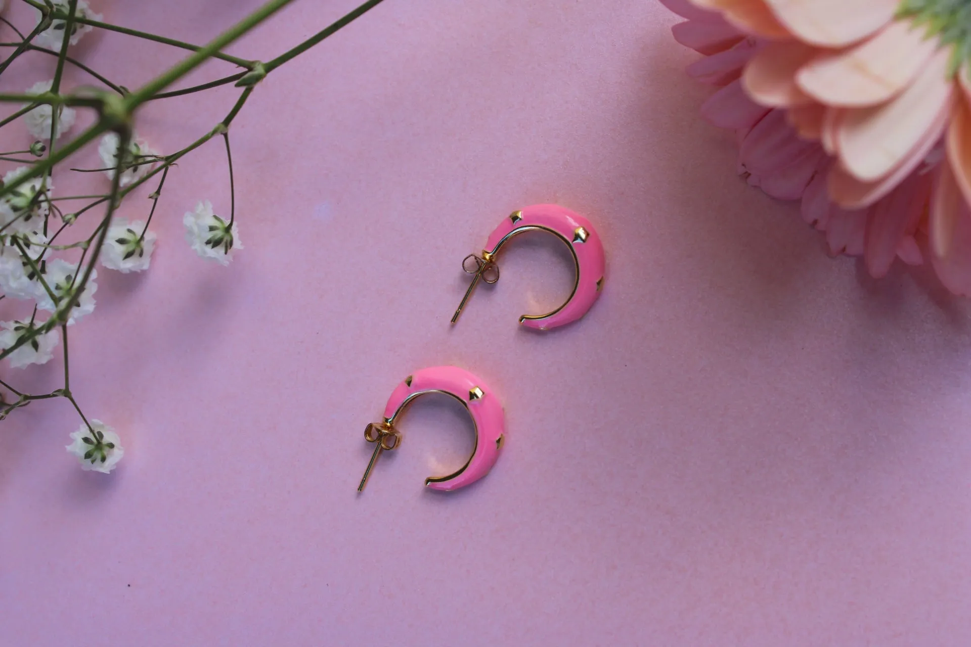 Pink Star Hoops