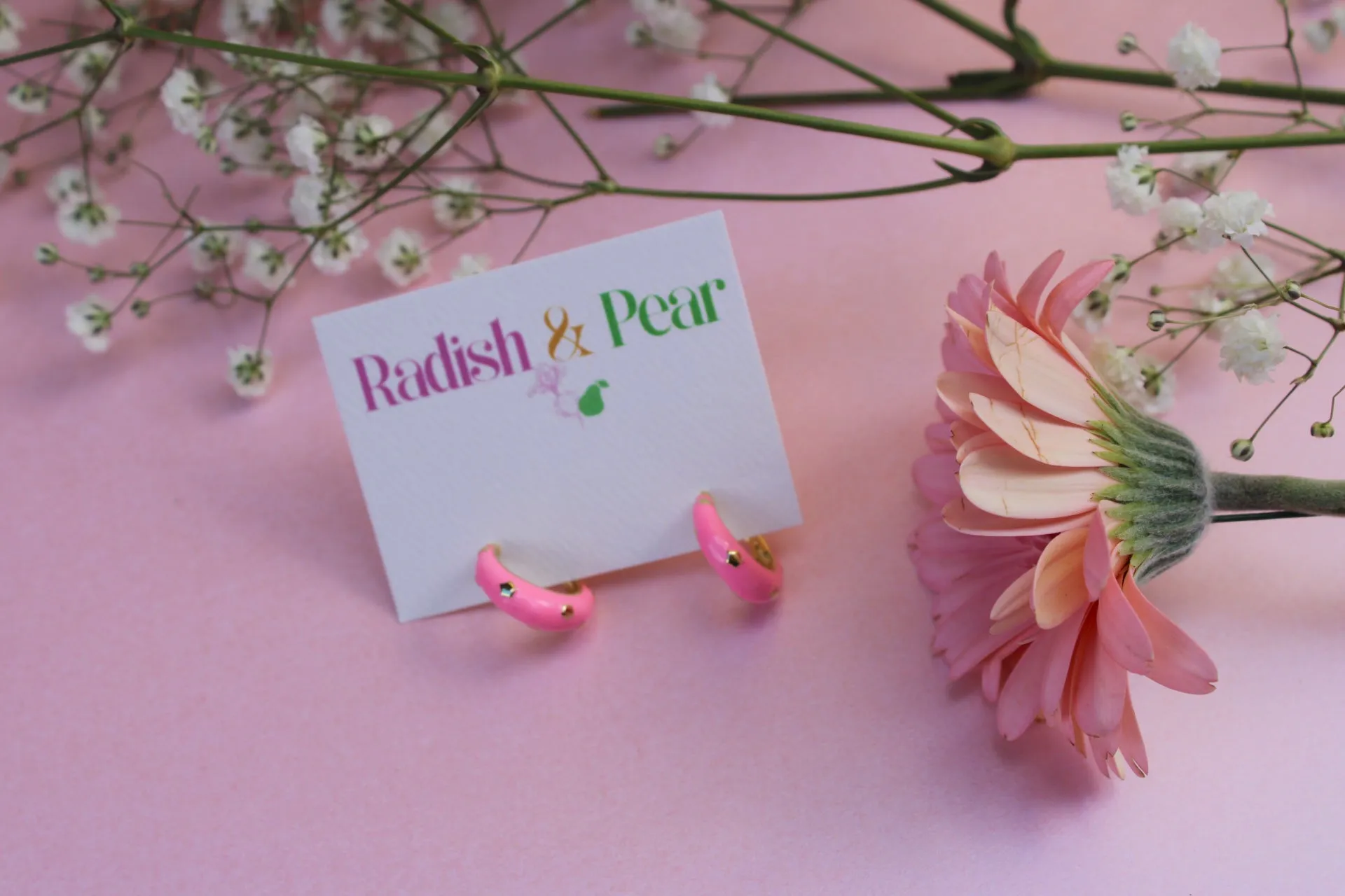 Pink Star Hoops