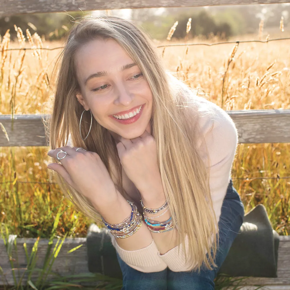 Pyrite's Booty Bracelet in Lapis with Disc Charms