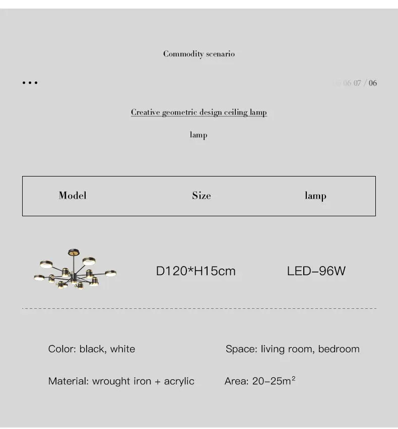 QIYI Starry Projection Modern LED Chandelier Remote Ceiling Pendant Light
