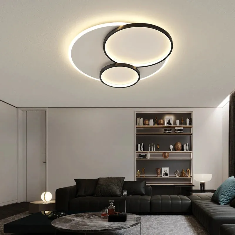 QIYI Thuphed LED Ceiling Chandelier Lights For Room Living Room Bedroom Rotatable Gold Black Indoor Lighting Fixture Lights Deco Luminaire