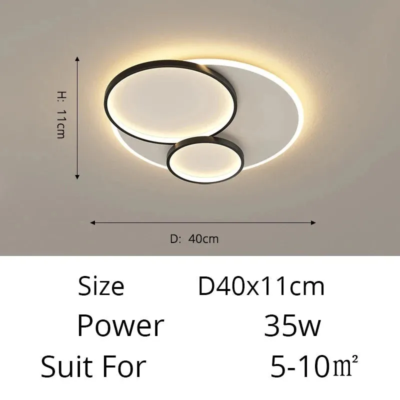 QIYI Thuphed LED Ceiling Chandelier Lights For Room Living Room Bedroom Rotatable Gold Black Indoor Lighting Fixture Lights Deco Luminaire