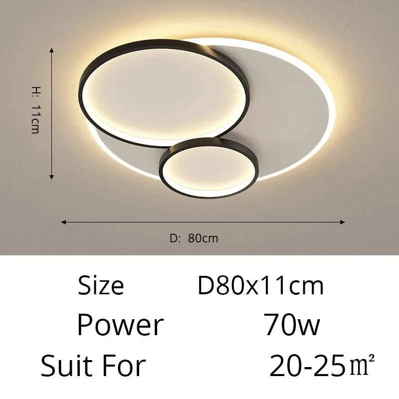 QIYI Thuphed LED Ceiling Chandelier Lights For Room Living Room Bedroom Rotatable Gold Black Indoor Lighting Fixture Lights Deco Luminaire