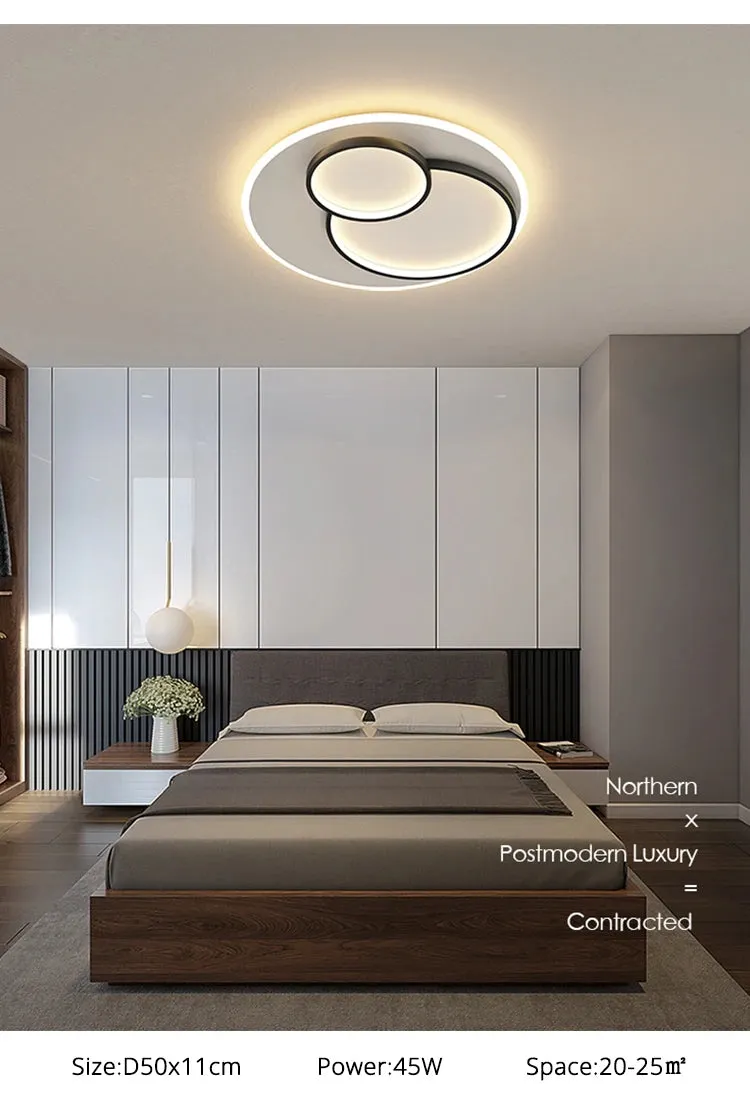 QIYI Thuphed LED Ceiling Chandelier Lights For Room Living Room Bedroom Rotatable Gold Black Indoor Lighting Fixture Lights Deco Luminaire