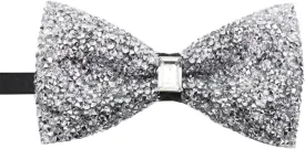 Rhinestone Bow Tie for Men Pre-tied Adjustable Bowtie, Sparkly Men's Bow Ties for Wedding Party Banquet Prom
