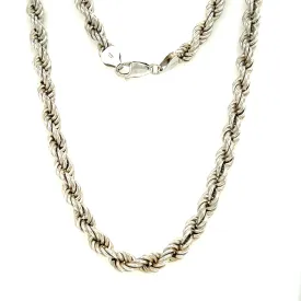 Rope Chain 6mm with 20in Length in Sterling Silver