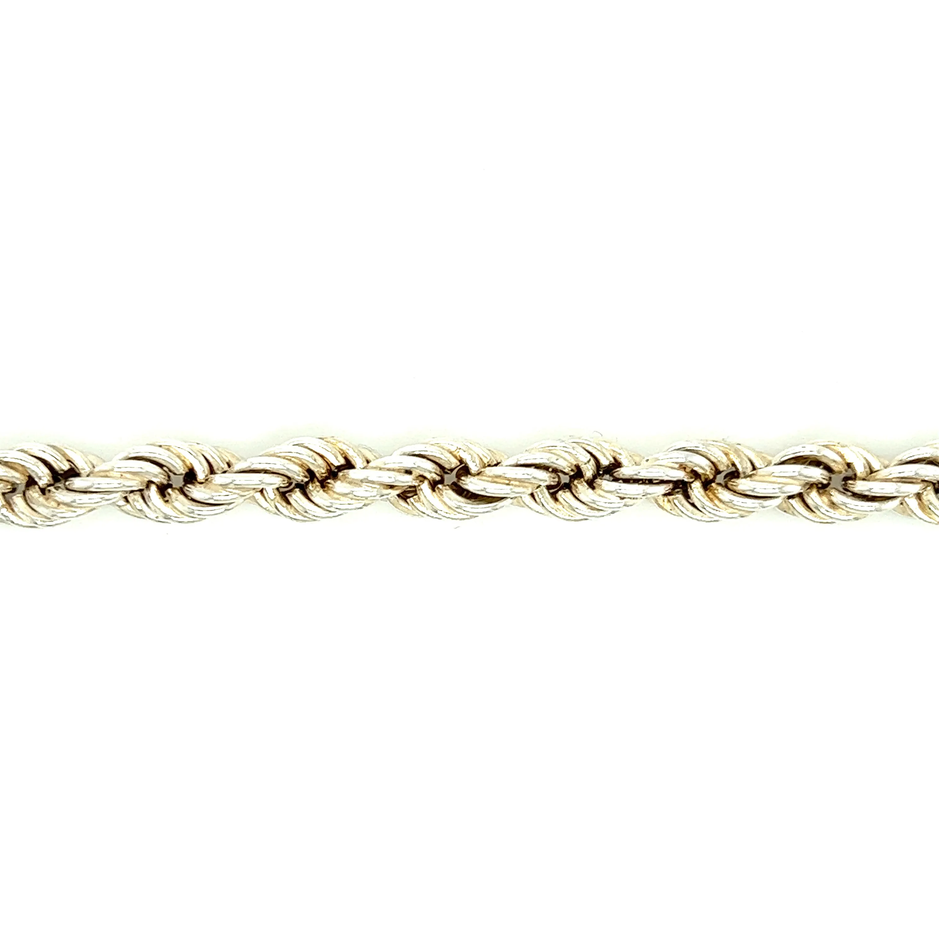 Rope Chain 6mm with 20in Length in Sterling Silver