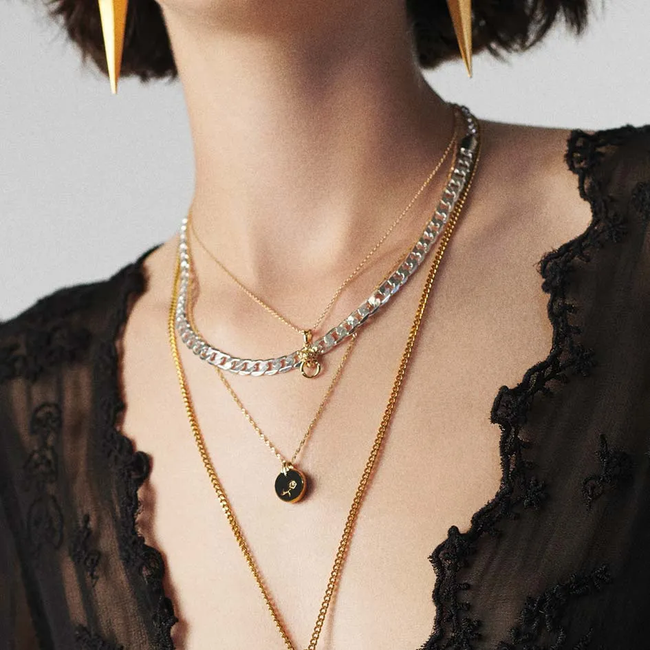 ROSE. Vintage Jet Black Glass Engraved Rose Pendant Necklace
