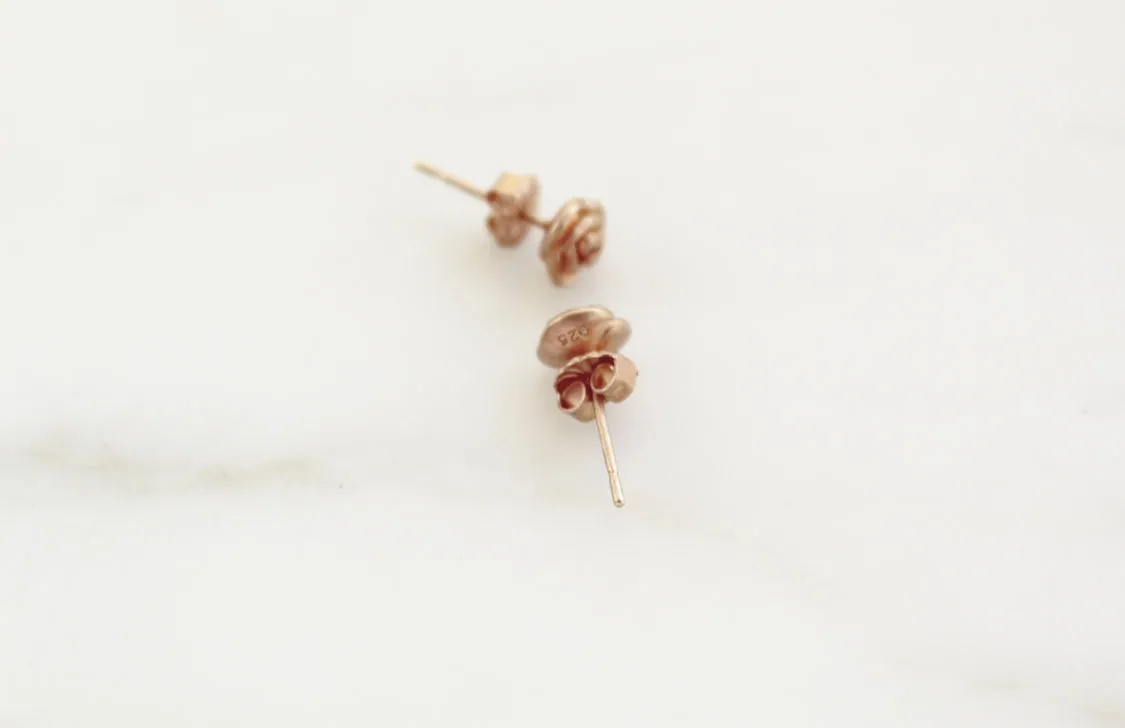 Rosebud Studs Rose Gold