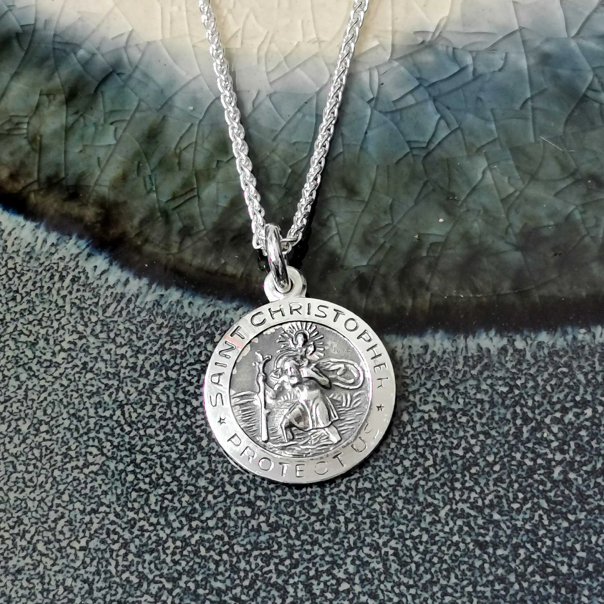 Saint Christopher Personalised Silver Charm