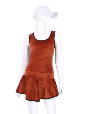 Sandra Mee Court To Cocktails Tennis Dress Mocha Velvet