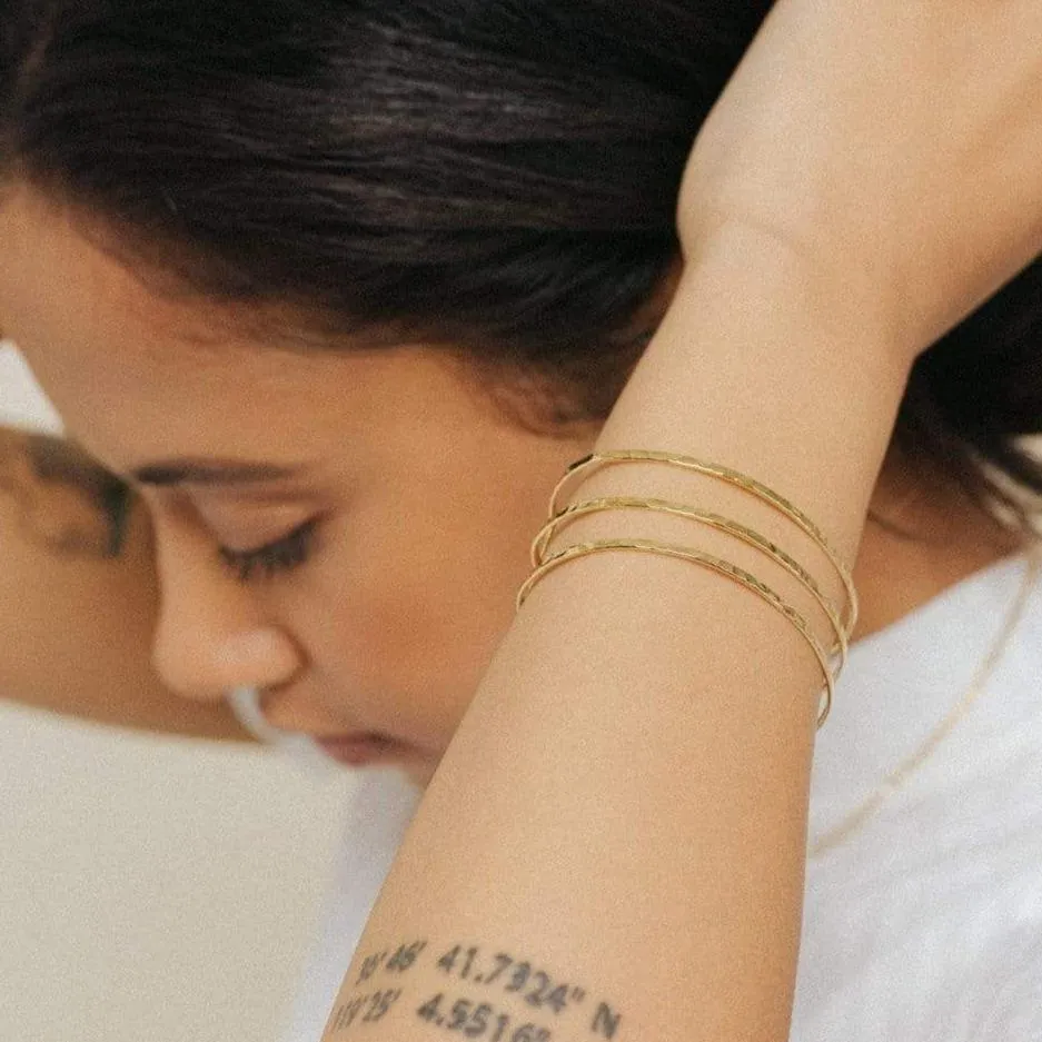 Sayla Hammered Bangle