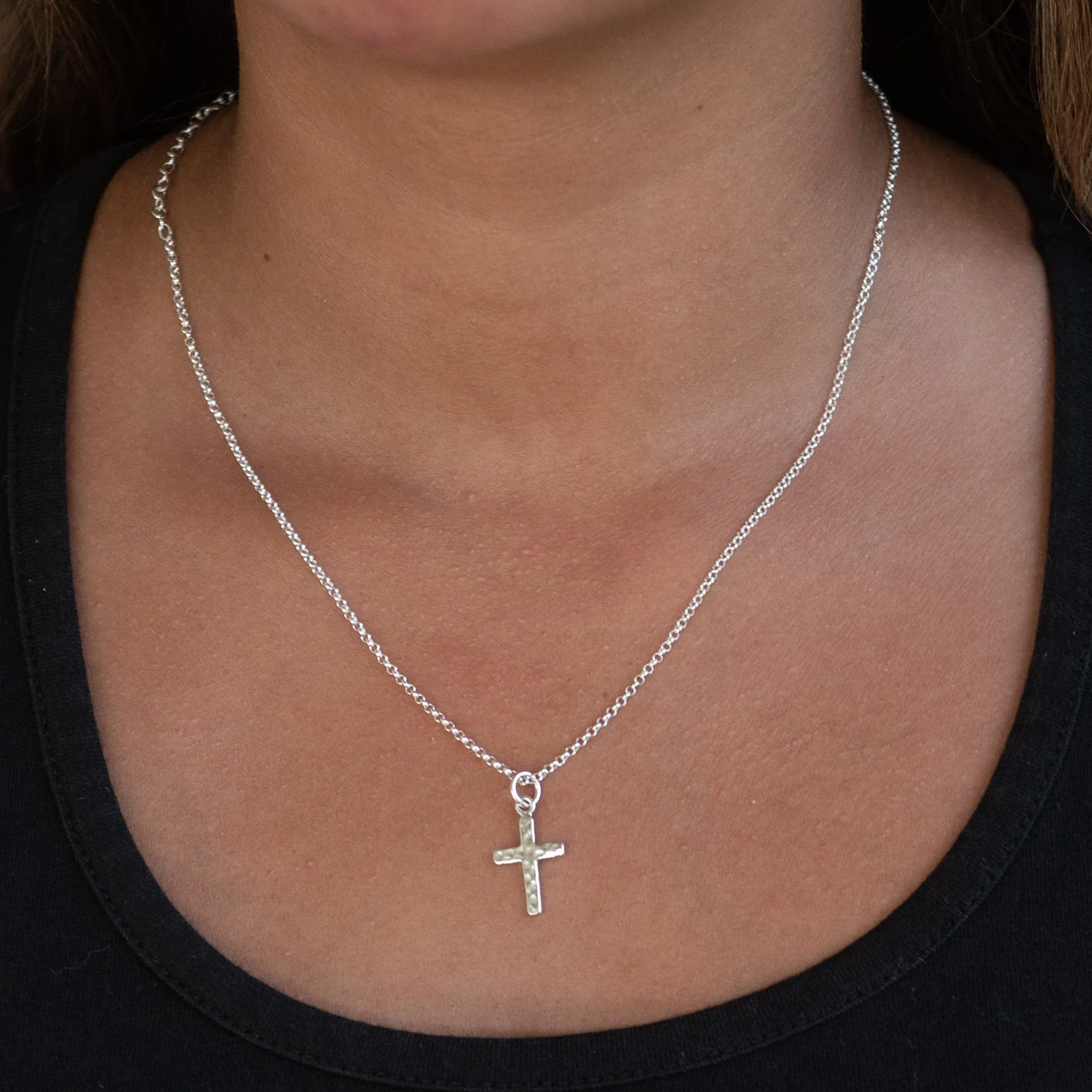 Silver Cross Charm