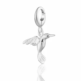 Silver Hummingbird Charm