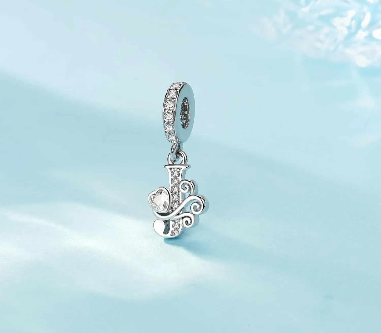Silver Letter Charm Fit for Pandora Charms Bracelet Alphabet Initial Dangle Charms Beads Jewelry Gifts for Women