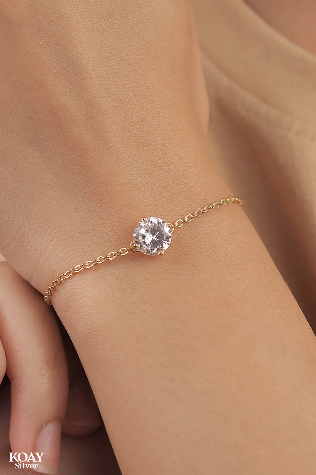 Single Zircon Bracelet GP