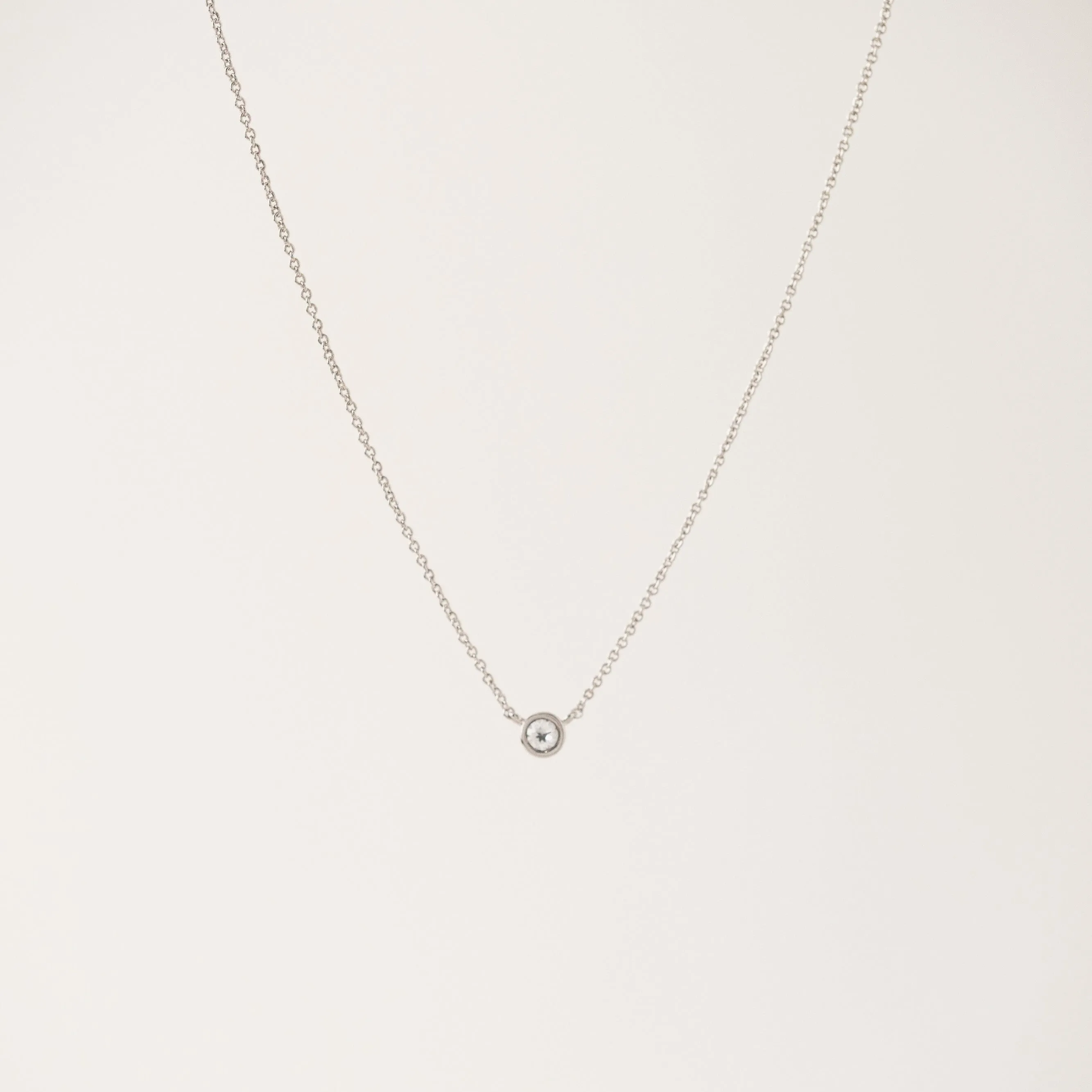Solitaire Necklace Silver
