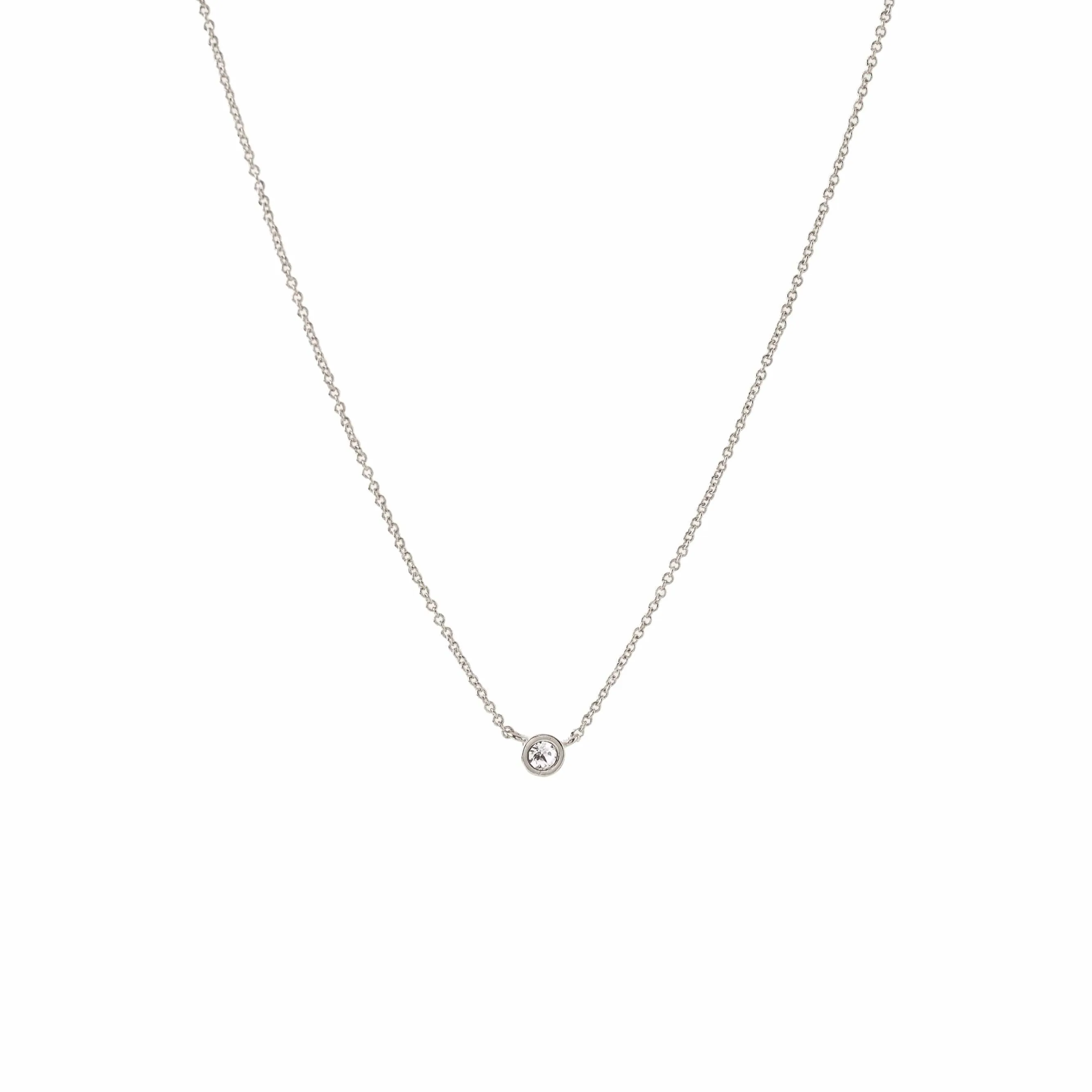 Solitaire Necklace Silver
