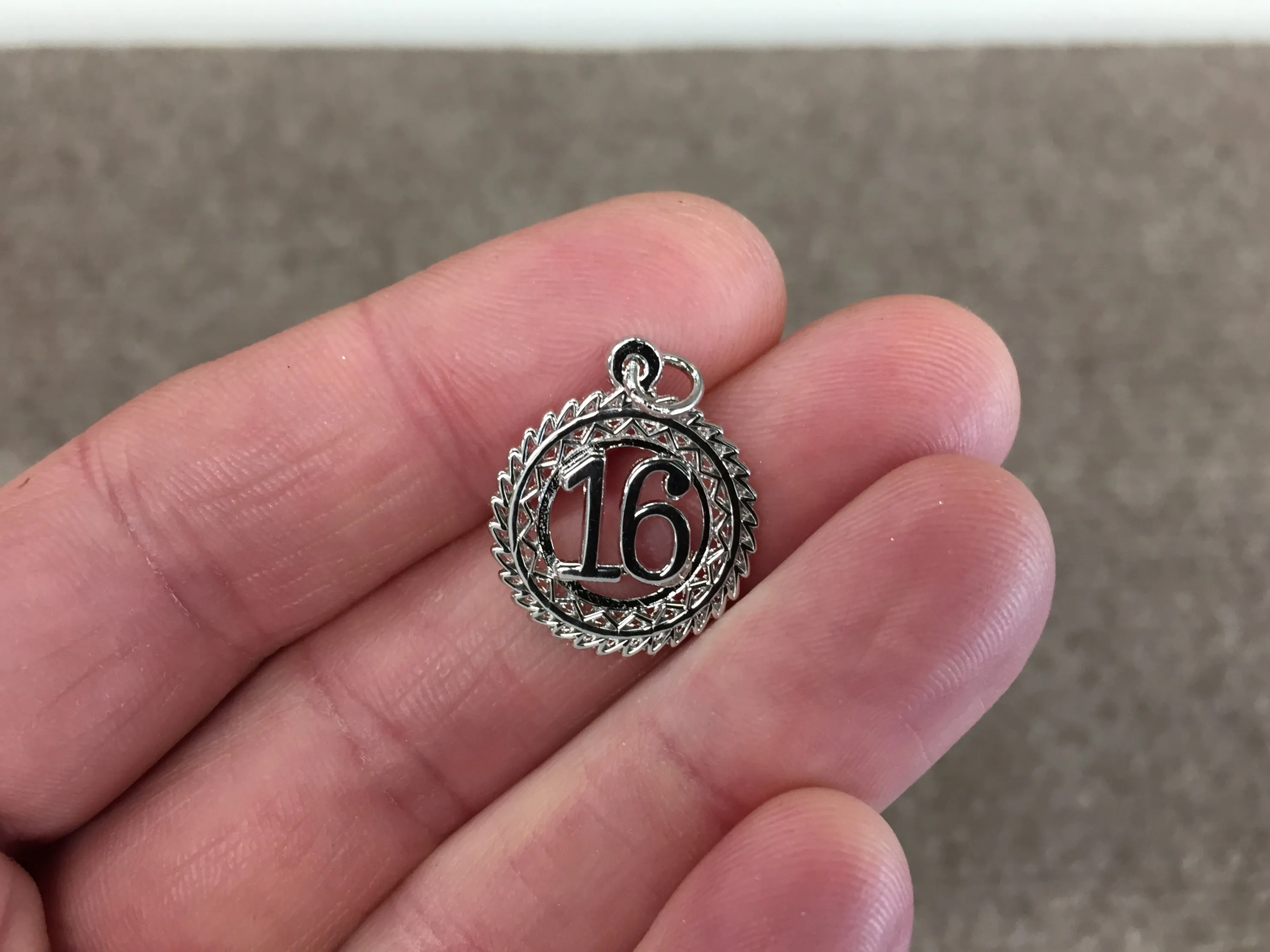 Sweet 16 Silver Charm