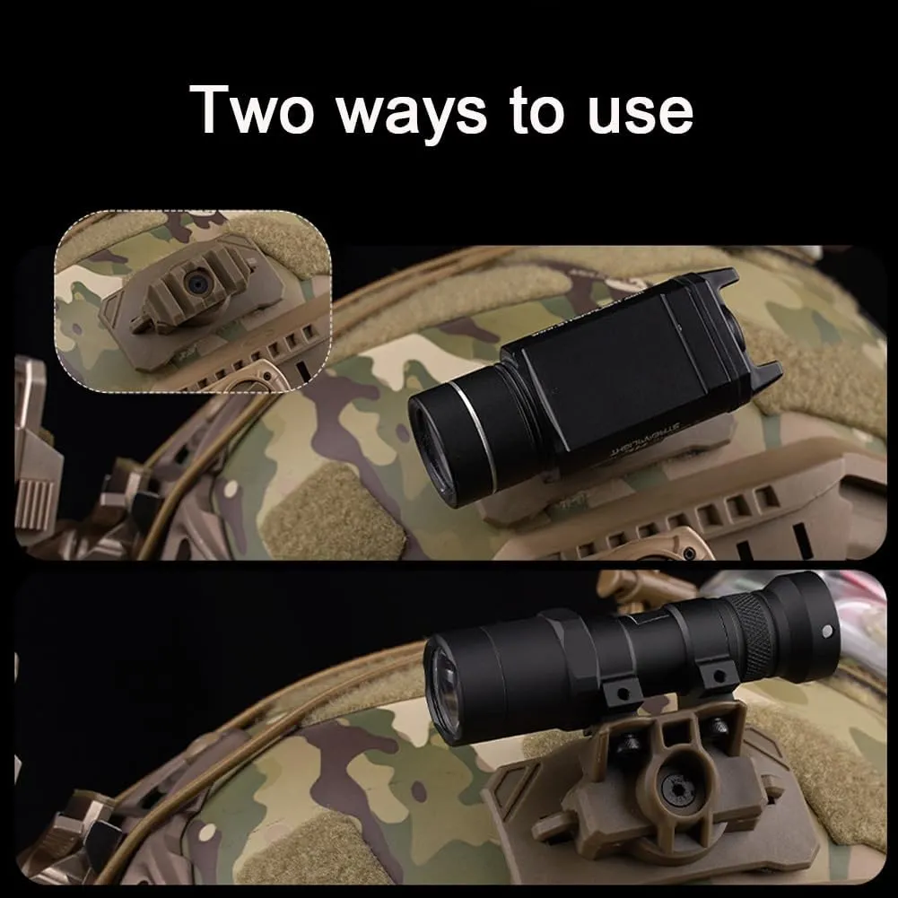 Tactical Helmet Mount for X300/X400/TLR-1/Surefire Series Lamp with 360 Rotate and Hoo&Loop Fast-Attach, Nylon Material,