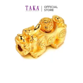 TAKA Jewellery 999 Pure Gold Pixiu with Beads Bracelet