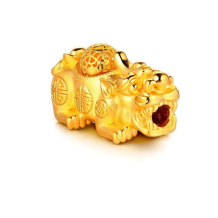 TAKA Jewellery 999 Pure Gold Pixiu with Beads Bracelet