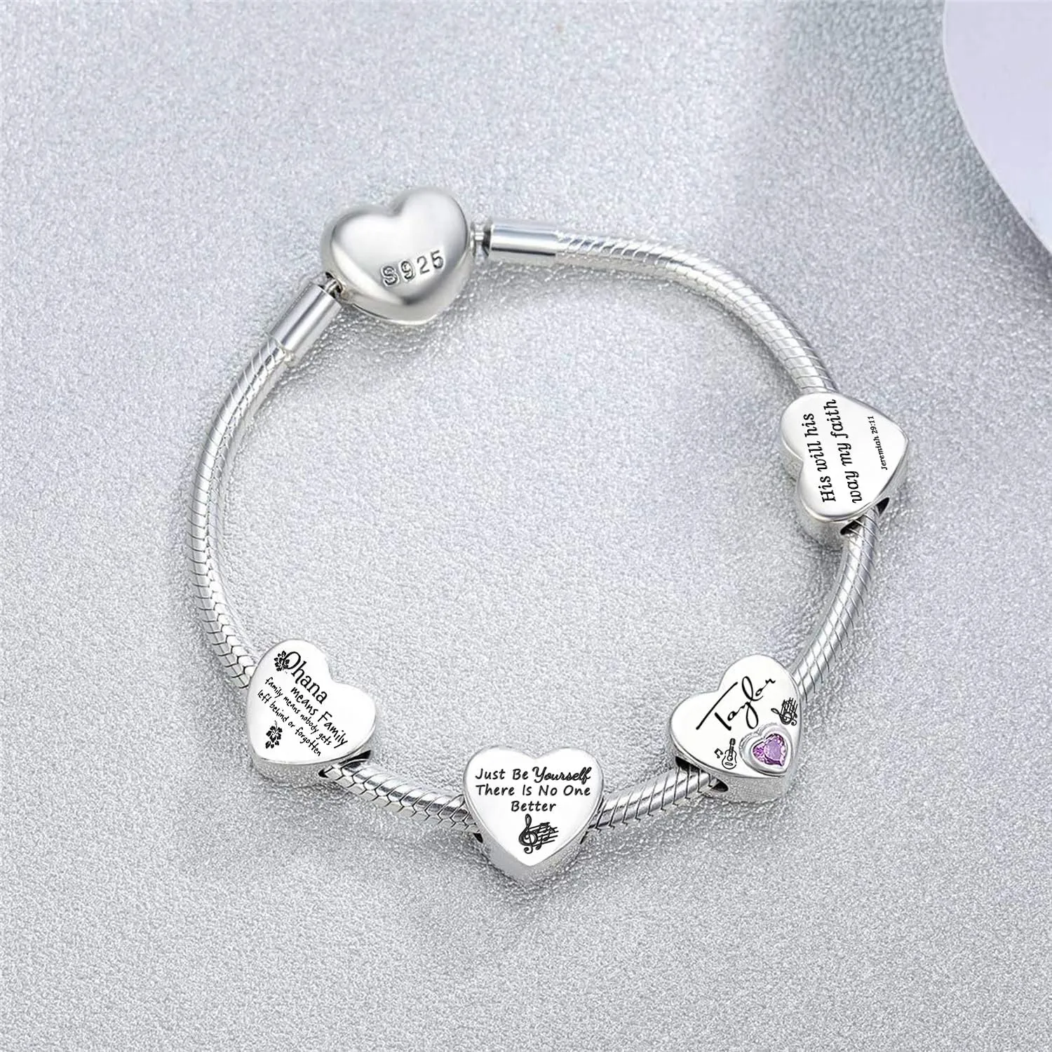 Taylor Quotes Merch Charm Fit for Pandora Charms Bracelets Love Heart Taylor Charms Gifts For Fans