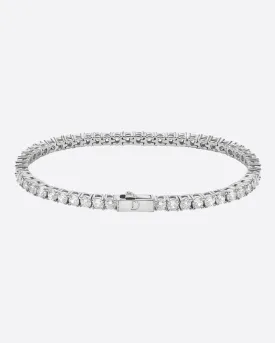 TENNISBOY BRACELET. - 3MM WHITE GOLD