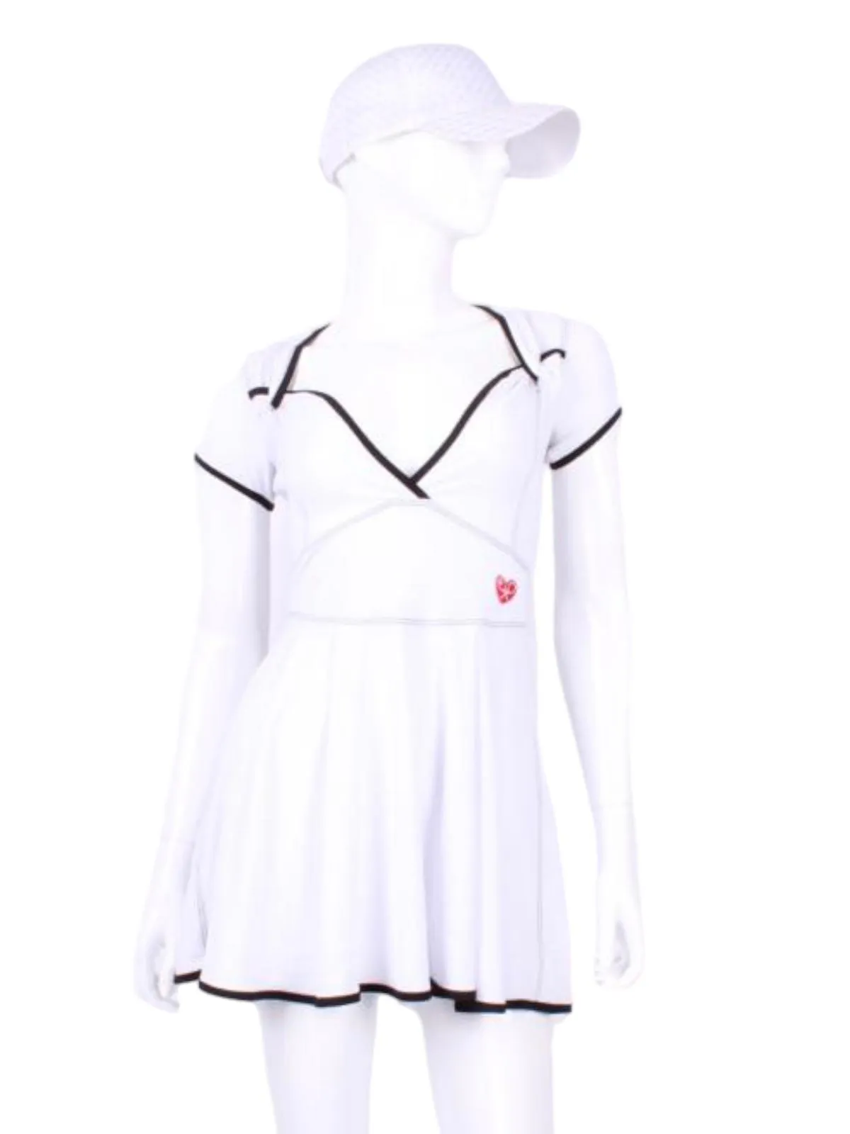 The Adeline Court To Cocktails Tennis Dress White Mesh On White