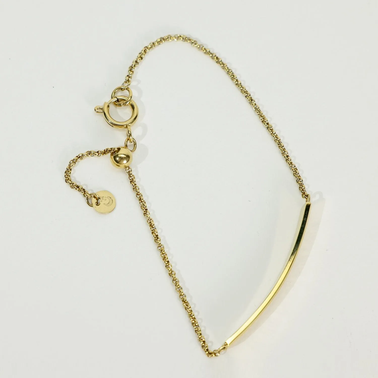 The “To the Moon and Back” Bar Bracelet in Gold