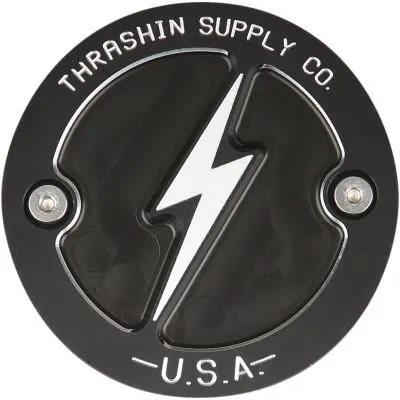 Thrashin Supply Co. Point Covers, Dished, Black, Fits 17-20 M-Eight