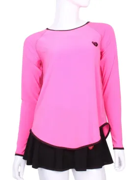 Tie Back Tee Long Sleeve Pink