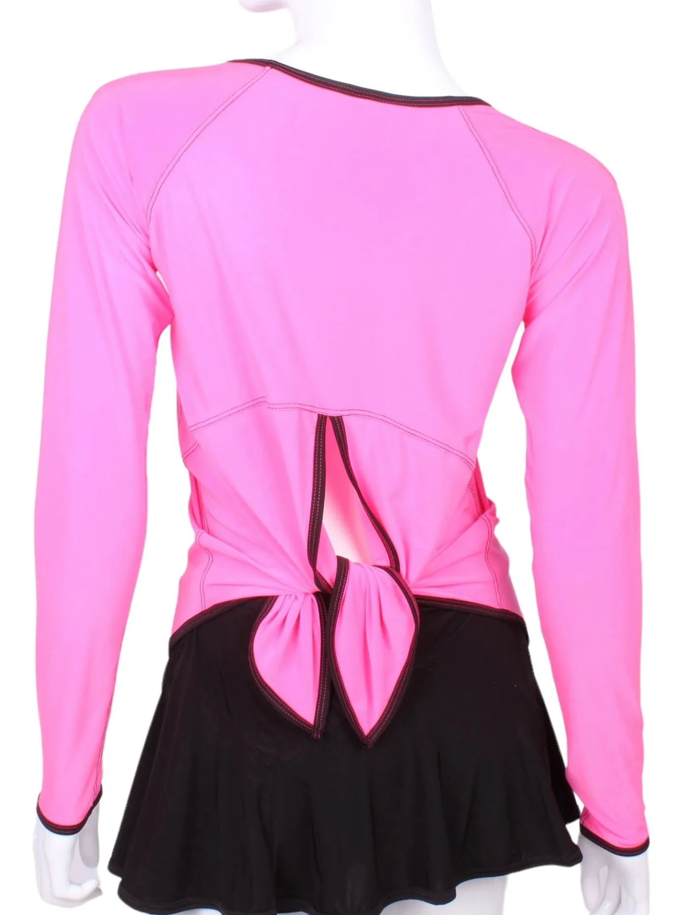 Tie Back Tee Long Sleeve Pink