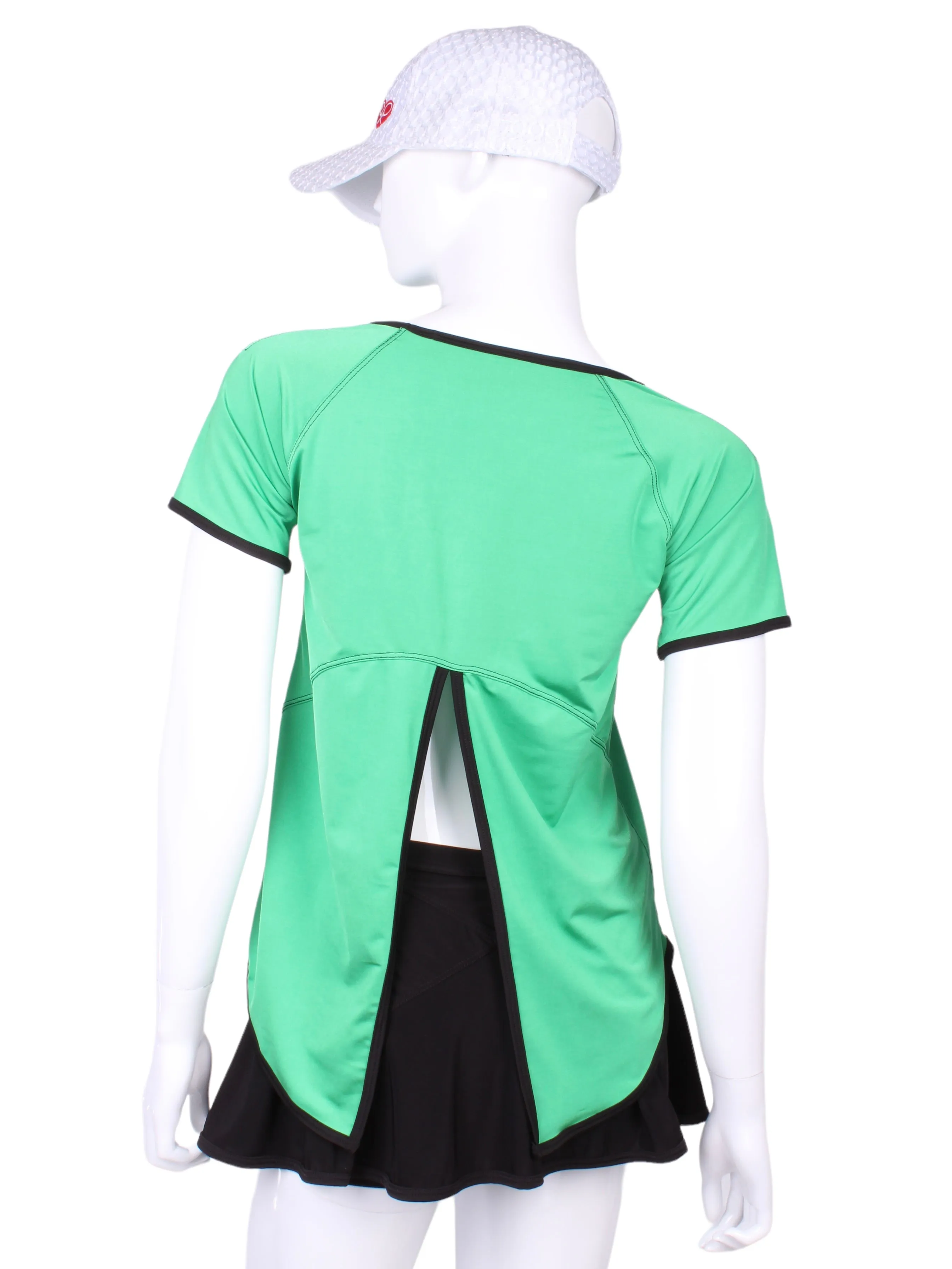 Tie Back Tee Short Sleeve Green