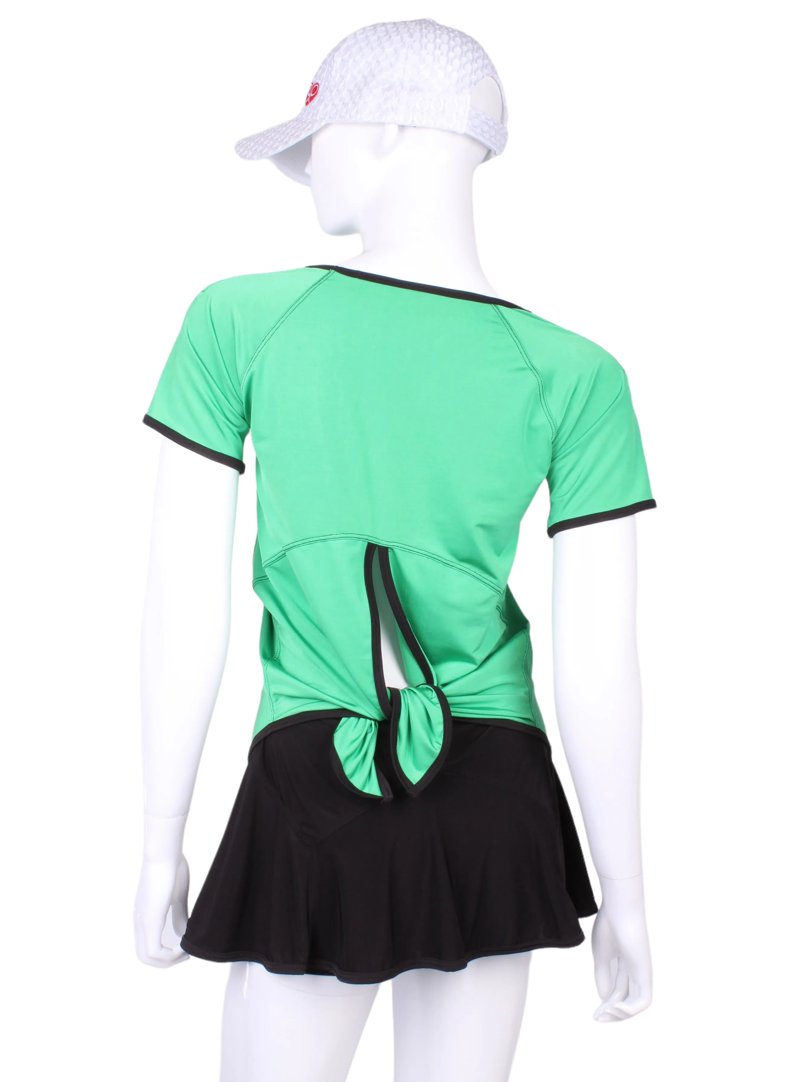 Tie Back Tee Short Sleeve Green