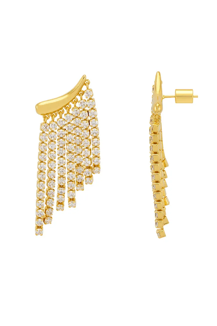 Tiered Tennis Chain Drop Earrings