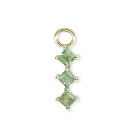 Trio Apatite Gold Charm