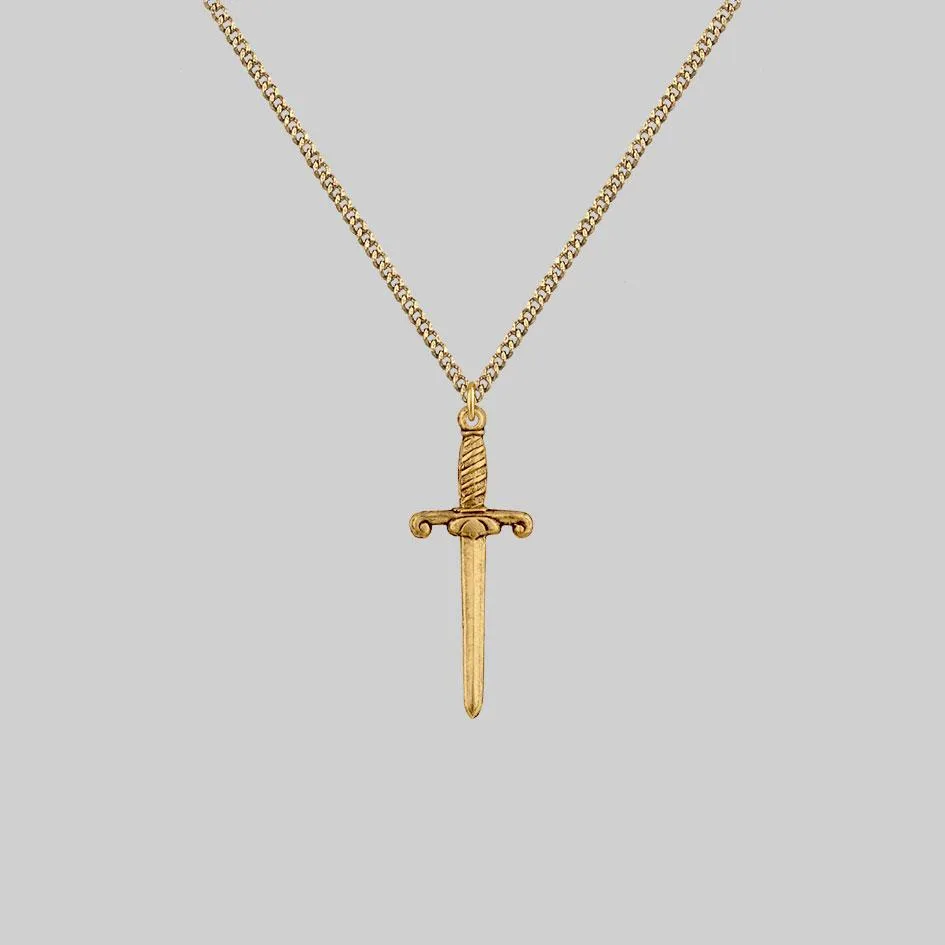 TRUST. Dagger Necklace - Gold