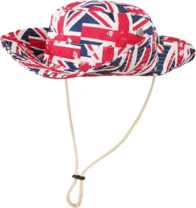 UK British Union Jack Flag Cowboy Cowgirl Hat Vintage Western Cowboy Roll Up Fedora Summer Sun Hat for Women Men