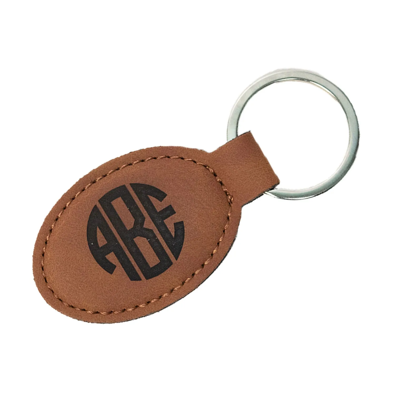 Vegan Leather Engraved Key Fob