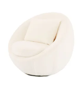 VI-140 MODERN WHITE SWIVEL ACCENT CHAIR