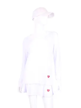 White Long Sleeve Very Vee Tee