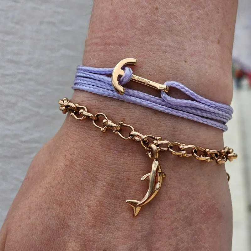 YACHT CLUB mini anchor bracelet lavender purple